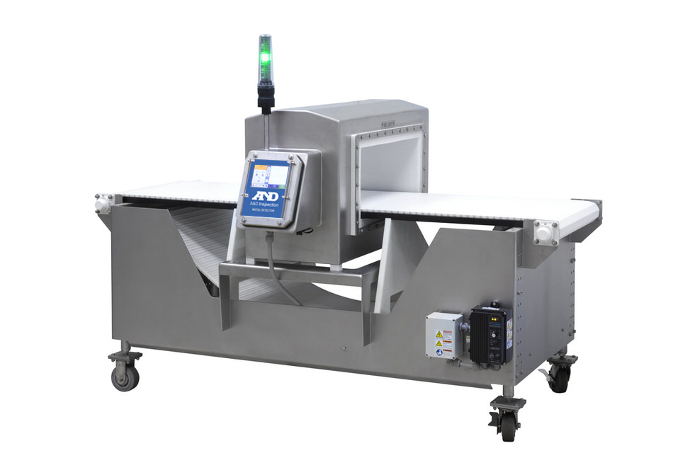 A&D IP69K wash-down capable, in-line metal detection system